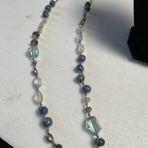 Chicos Blue and Clear Beaded Women's Necklace